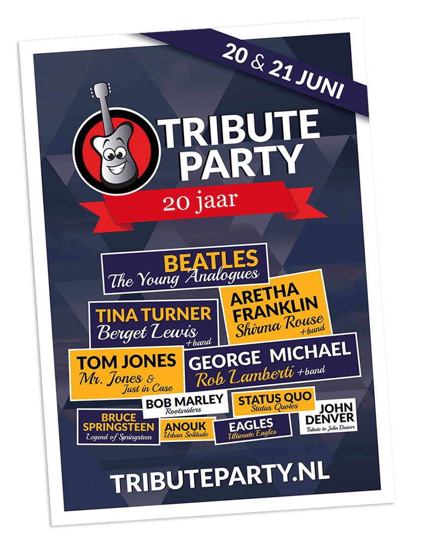 Poster TRIBUTEPARTY nijmegen kopie